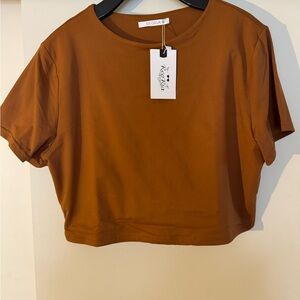 ReoRia Women's Tan Crop Top